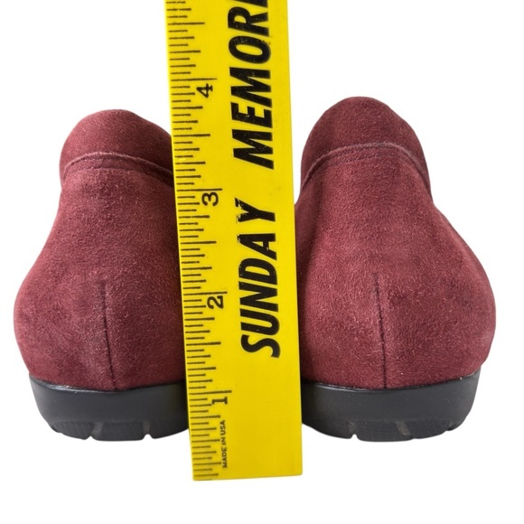 Abeo Bio System Tessa Comfort Shoe Size 10 Burgundy Suede Ballet Flats Loafer - Picture 4 of 11